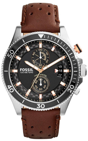 Fossil Wakefield Black Dial Brown Leather Strap Watch for Men - CH2944 Authentic Buy Shop Now