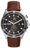 Fossil Wakefield Black Dial Brown Leather Strap Watch for Men - CH2944 Authentic Buy Shop Now