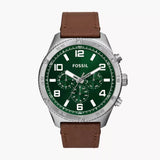 Fossil Brox Multifunction Green Dial Brown Leather Strap Watch for Men - BQ2801 Authentic Buy Shop Now