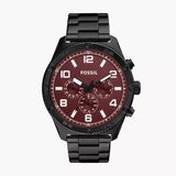 Fossil Brox Multifunction Maroon Dial Black Steel Strap Watch for Women - BQ2803 Authentic Buy Shop Now