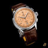 Breitling Premier B01 Chronograph 42 Beige Dial Brown Leather Strap Watch for Men - AB0145331K1P1 Authentic Buy Shop Now