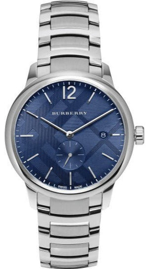 Burberry The Classic Blue Dial Silver Steel Strap Watch for Men - BU10007 Authentic Buy Shop Now