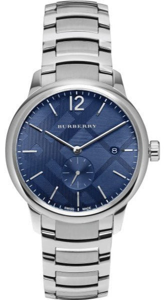 Burberry The Classic Blue Dial Silver Steel Strap Watch for Men - BU10007 Authentic Buy Shop Now