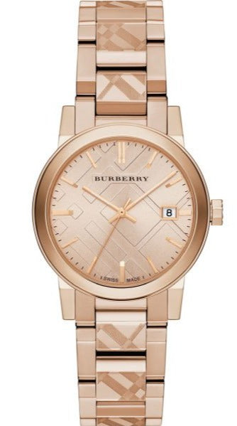 Burberry The City Rose Gold Dial Rose Gold Steel Strap Watch for Women - BU9146 Authentic Buy Shop Now