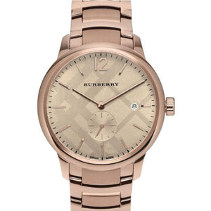 Burberry The Classic Rose Gold Dial Rose Gold Steel Strap Watch for Men - BU10013 Authentic Buy Shop Now