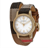 Burberry Utilitarian White Dial Multicolor Leather Strap Watch for Women - BU7851 Authentic Buy Shop Now