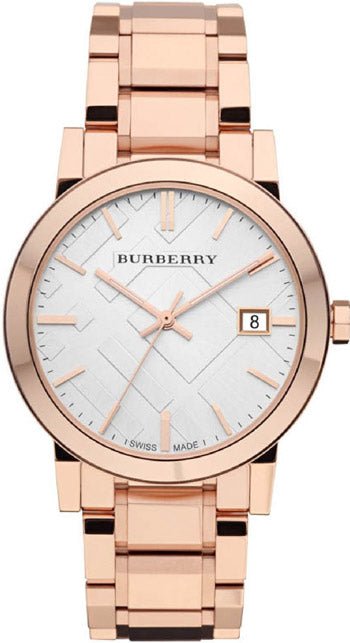 Burberry The City White Dial Rose Gold Steel Strap Watch for Women - BU9004 Authentic Buy Shop Now