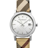Burberry The City Silver Dial Brown Leather Strap Watch for Women - BU9025 Authentic Buy Shop Now