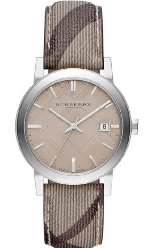 Burberry The City Nova Beige Dial Grey Leather Strap Watch for Women - BU9023 Authentic Buy Shop Now