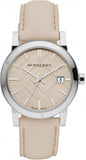 Burberry The City Beige Dial Beige Leather Strap Watch for Women - BU9107 Authentic Buy Shop Now