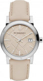Burberry The City Beige Dial Beige Leather Strap Watch for Women - BU9107 Authentic Buy Shop Now