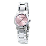 Burberry The City Diamonds Pink Dial Silver Steel Strap Watch for Women - BU9231 Authentic Buy Shop Now