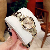 Burberry The City Gold Dial Gold Steel Strap Watch for Women - BU9234 Authentic Buy Shop Now