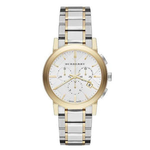 Burberry The City White Dial Two Tone Steel Strap Watch for Men - BU9751 Authentic Buy Shop Now