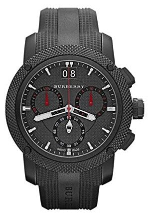 Burberry The Endurance Chronograph Black Dial Black Rubber Strap Watch For Men - BU9802 Authentic Buy Shop Now
