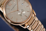 Burberry The Classic Rose Gold Dial Rose Gold Steel Strap Watch for Men - BU10013 Authentic Buy Shop Now