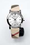 Burberry The City Nova Silver Dial Brown Leather Strap Watch for Women - BU9212 Authentic Buy Shop Now