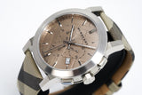 Burberry The City Smoke Dial Checked Brown Leather Strap Watch for Men - BU9358 Authentic Buy Shop Now