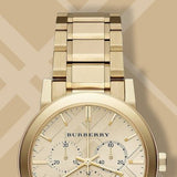 Burberry Heritage White Dial Gold Steel Strap Watch for Women - BU9203 Authentic Buy Shop Now