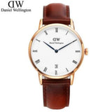 Daniel Wellington Dapper St Mawes White Dial Brown Leather Strap Watch For Women - DW00100091 Authentic Buy Shop Now