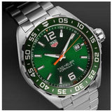 Tag Heuer Formula 1 Quartz Green Dial Silver Steel Strap Watch for Men - WAZ1017.BA0842 Authentic Buy Shop Now