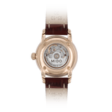 Mido Baroncelli III Automatic White Dial Brown Leather Strap Watch For Women - M7600.3.26.8 Authentic Buy Shop Now