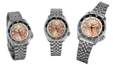 Seiko 5 Sports GMT Thong Sia Limited Edition Brown Dial Silver Steel Strap Watch for Men - SSK043K1 Authentic Buy Shop Now