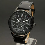 Tommy Hilfiger Austin Black Dial Black Leather Strap Watch for Men - 1791638 Authentic Buy Shop Now