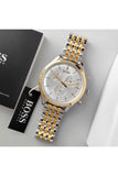 Hugo Boss Companion Silver Dial Two Tone Mesh Bracelet Watch for Men - 1513654 Authentic Buy Shop Now