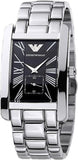 Emporio Armani Classic Black Dial Silver Stainless Steel Strap Watch For Men - AR0156 Authentic Buy Shop Now