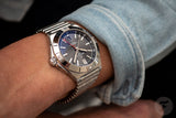 Breitling Chronomat GMT 40 Brown Dial Silver Steel Strap Watch for Men - A32398101M1A1 Authentic Buy Shop Now