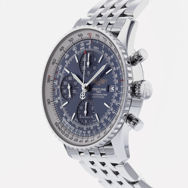 Breitling Navitimer Heritage Special Edition Blue Dial Silver Steel Strap Mens Watch - A1332412/C942 Authentic Buy Shop Now