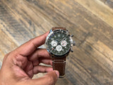Breitling Super Avi B04 Chronograph GMT 46 Curtiss Warhawk Green Dial Brown Leather Strap Watch for Men - AB04452A1L1X1 Authentic Buy Shop Now