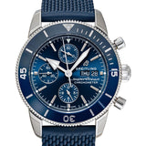 Breitling Superocean Heritage Chronograph 44 Blue Dial Blue Mesh Bracelet Watch for Men - A13313161C1S1 Authentic Buy Shop Now