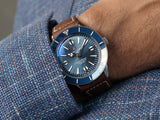 Breitling Superocean Heritage '57 Blue Dial Brown Leather Strap Watch for Men - A10370161C1X1 Authentic Buy Shop Now