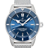 Breitling Superocean Heritage B20 Automatic 44 Blue Dial Silver Mesh Bracelet Watch for Men - AB2030161C1A1 Authentic Buy Shop Now