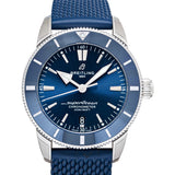 Breitling Superocean Heritage II B20 44mm Blue Dial Blue Rubber Strap Mens Watch - AB2030161C1S1 Authentic Buy Shop Now