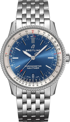 Breitling Navitimer Automatic 38mm Stainless Steel Blue Dial Mens Watch - A17325211C1A1 Authentic Buy Shop Now
