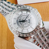 Bulova Phantom Crystal Silver Dial Silver Steel Strap Watch for Men - 96A236 Authentic Buy Shop Now