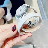 Burberry Utilitarian White Dial White Leather Strap Watch for Women - BU7846 Authentic Buy Shop Now