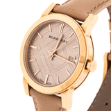 Burberry The City Beige Dial Beige Leather Strap Watch for Women - BU9109 Authentic Buy Shop Now