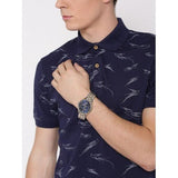 Emporio Armani Classic Blue Dial Two Tone Steel Strap Watch For Men - AR1847 Authentic Buy Shop Now