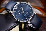 Emporio Armani Analog Quartz Blue Dial Blue Leather Strap Watch For Men - AR1647 Authentic Buy Shop Now