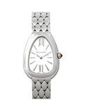 Bvlgari Serpenti Seduttori Quartz White Dial Silver Steel Strap Watch for Women - SERPENTI103141 Authentic Buy Shop Now