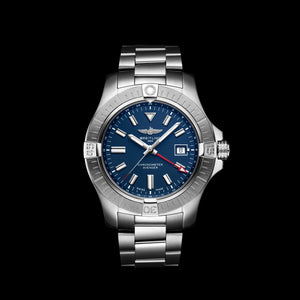 Breitling Avenger Automatic GMT 45 Blue Dial Silver Steel Strap Watch for Men - A32395101C1A1 Authentic Buy Shop Now