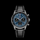Breitling Navitimer B01 Chronograph 41 Blue Dial Black Leather Strap Watch for Men - AB0139241C1P1 Authentic Buy Shop Now