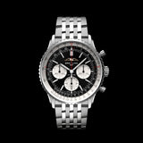 Breitling Navitimer B01 Chronograph 43 Black Dial Silver Steel Strap Watch for Men - AB0138211B1A1 Authentic Buy Shop Now
