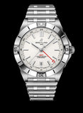 Breitling Chronomat GMT 40 White Dial Silver Steel Strap Watch for Men - A32398101A1A1 Authentic Buy Shop Now