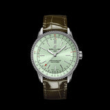 Breitling Navitimer Automatic 35 Green Dial Green Leather Strap Watch for Women - A17395361L1P1 Authentic Buy Shop Now