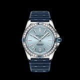 Breitling Super Chronomat Automatic 38 Diamonds Blue Dial Blue Rubber Strap Watch for Women - A17356531C1S1 Authentic Buy Shop Now